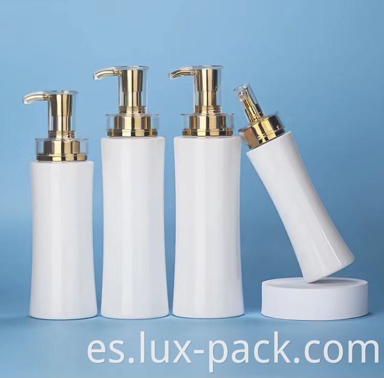 Luxury Luxury 200 ml de envasado para el cuidado de la piel con plástico champú ducha ducha botella de loción de loción